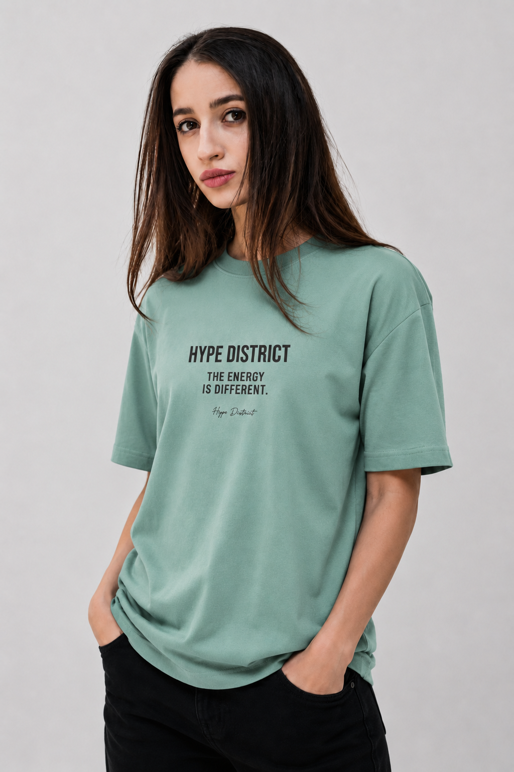 The Energy Is Different™ Women's Premium Graphic Tee-Green