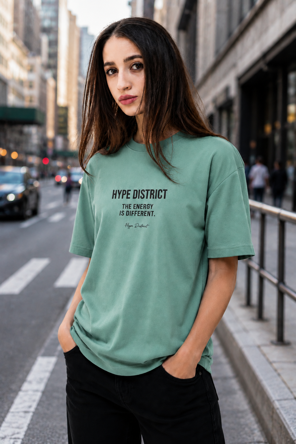 The Energy Is Different™ Women's Premium Graphic Tee-Green