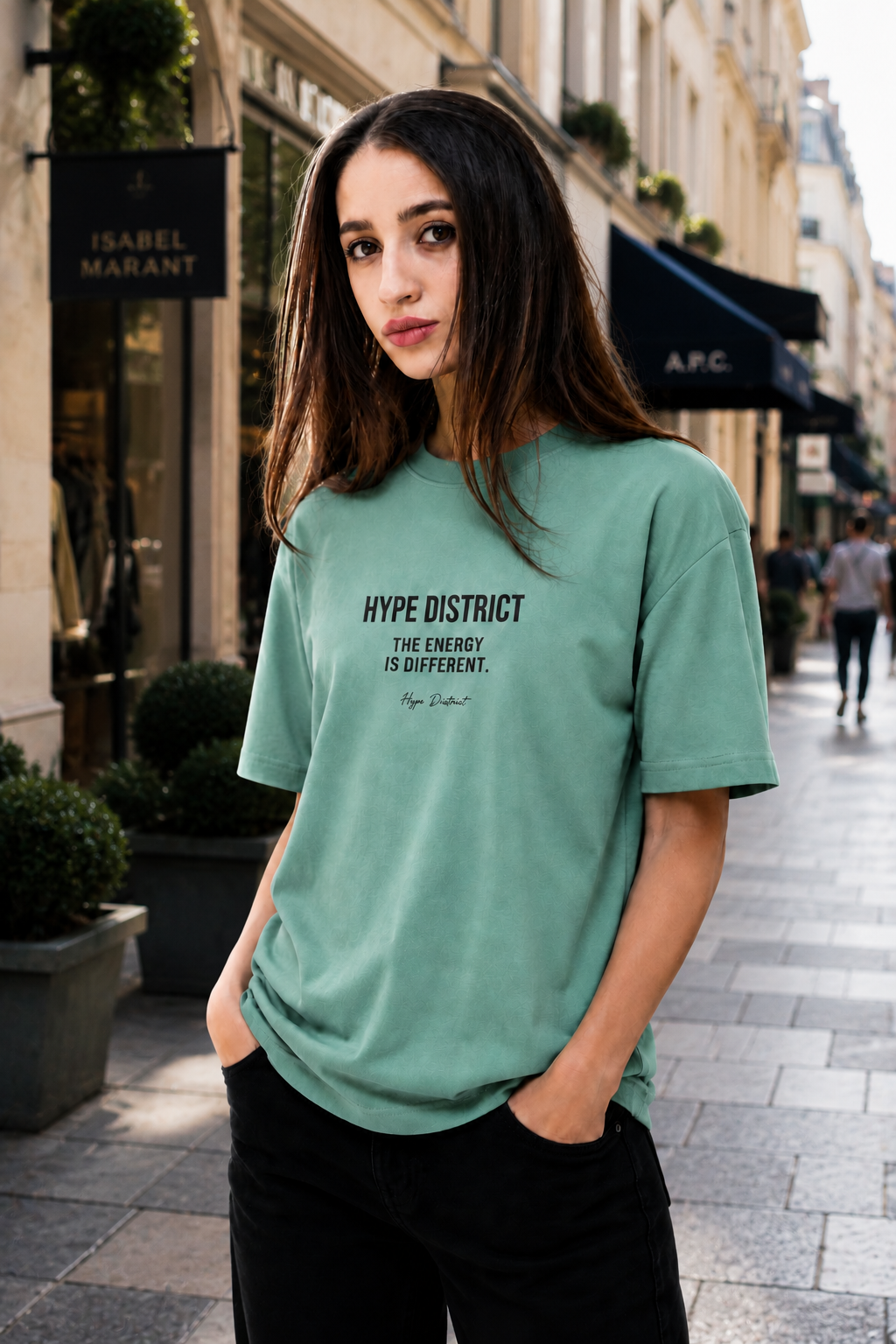 The Energy Is Different™ Women's Premium Graphic Tee-Green