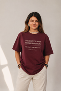 She Built Her Own Lane™ Women's Premium Graphic Tee-maroon