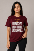 Unmatched Confidence Premium Tee-Maroon