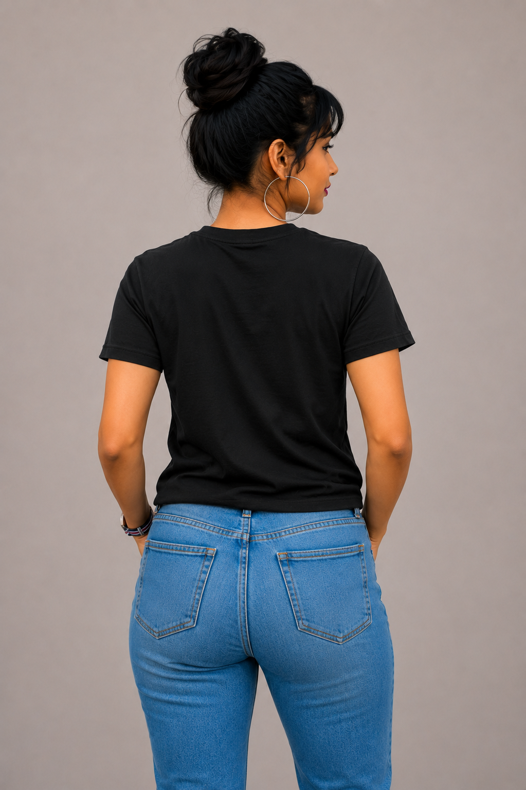 Essential Luxe Cotton Tee-Black