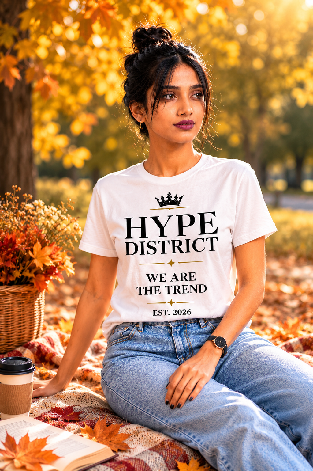 HYPE DISTRICT™ Women's Premium 180 GSM-White