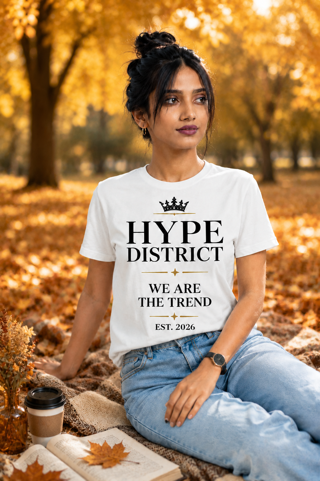 HYPE DISTRICT™ Women's Premium 180 GSM-White
